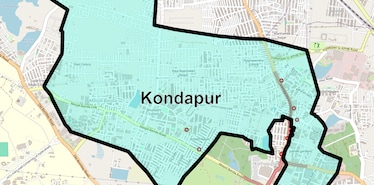 Location Map of Kondapur, Hyderabad