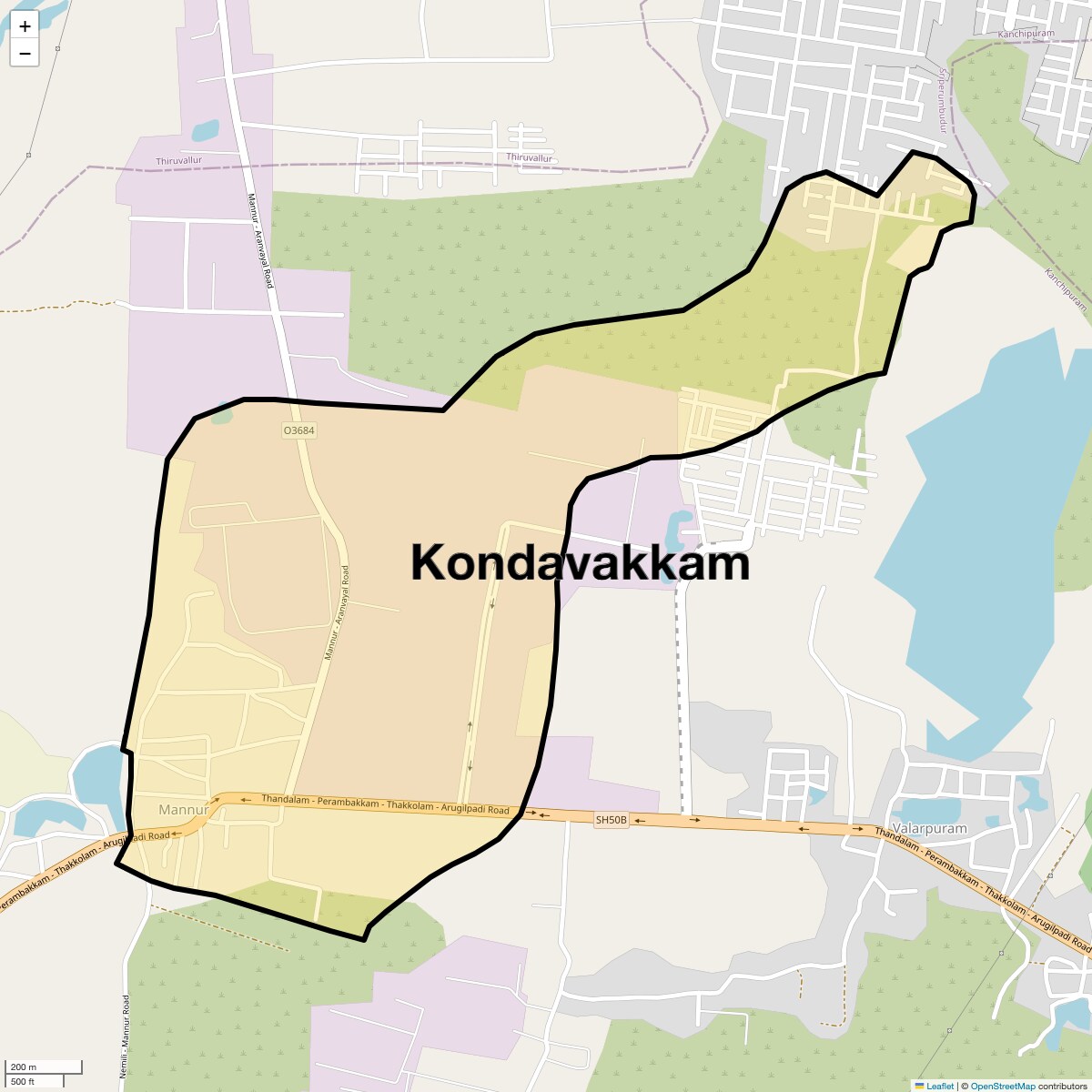 Kondavakkam Map