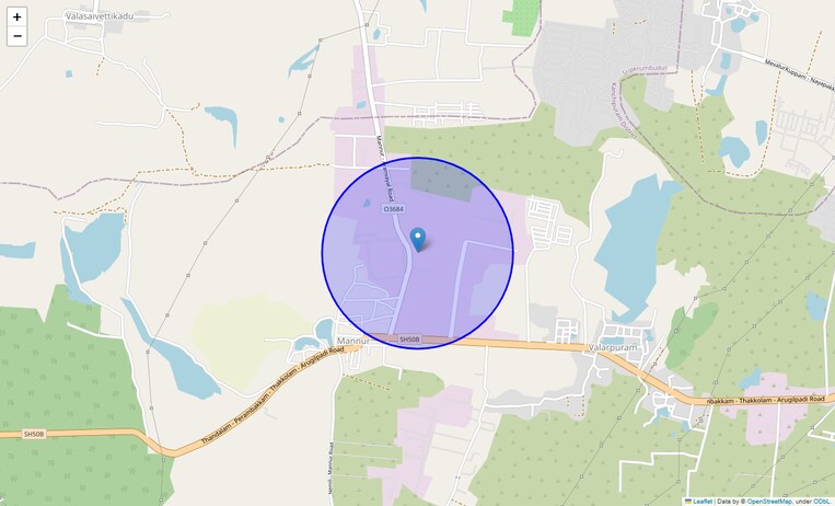 Location Map of Kondavakkam