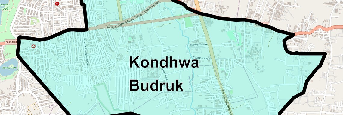 Location Map of Kondhwa Budruk, Pune