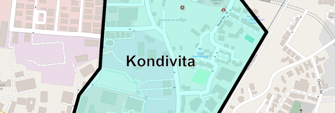 Location Map of Kondivita, Mumbai
