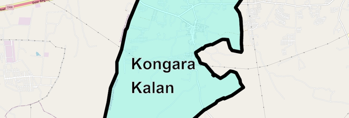 Location Map of Kongara Kalan, Hyderabad