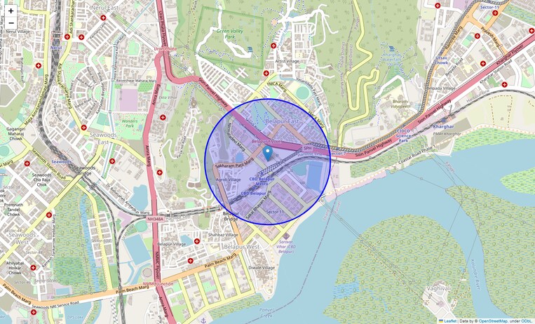 Location Map of Konkan Bhavan