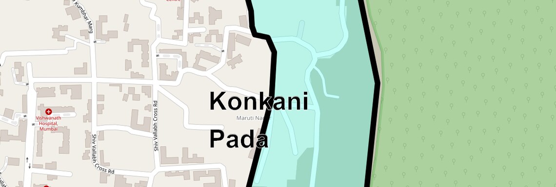Location Map of Konkani Pada, Mumbai