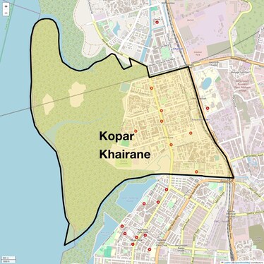 Location Map of Kopar Khairane, Navi Mumbai