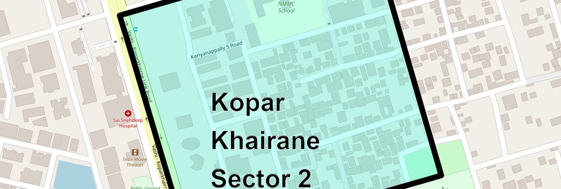 Location Map of Kopar Khairane Sector 2, Navi Mumbai