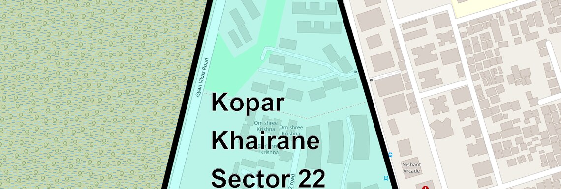 Location Map of Kopar Khairane Sector 22, Navi Mumbai