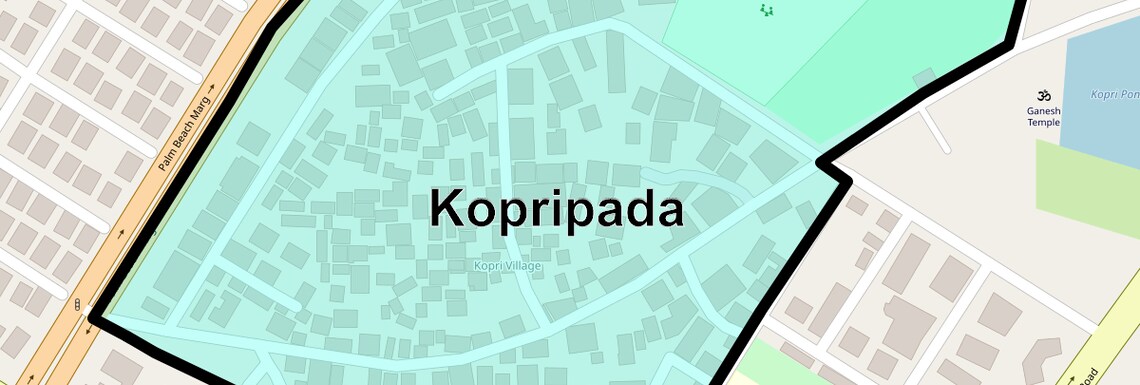 Location Map of Kopripada, Navi Mumbai