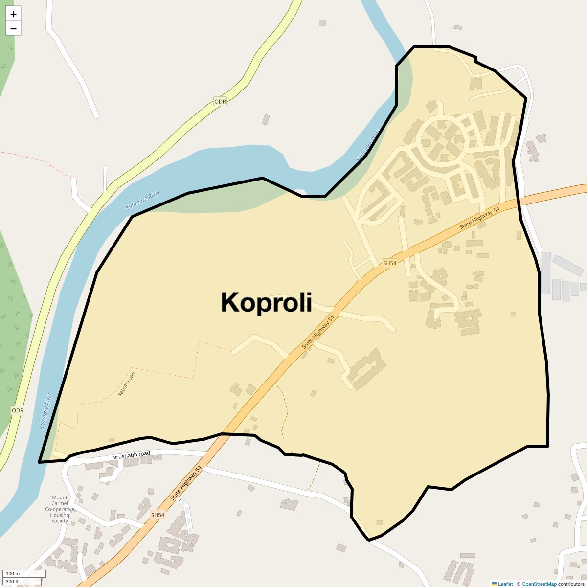 Location Map of Koproli, Navi Mumbai