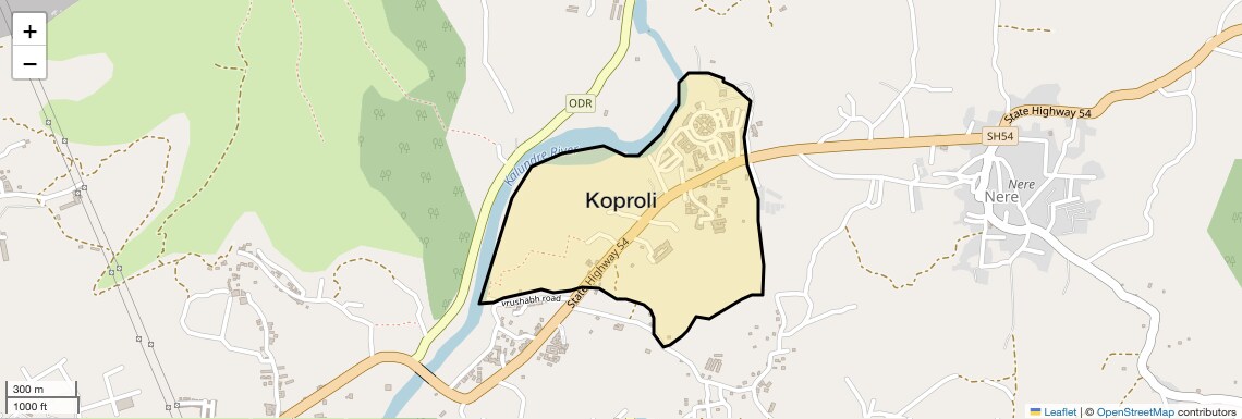 Location Map of Koproli, Navi Mumbai