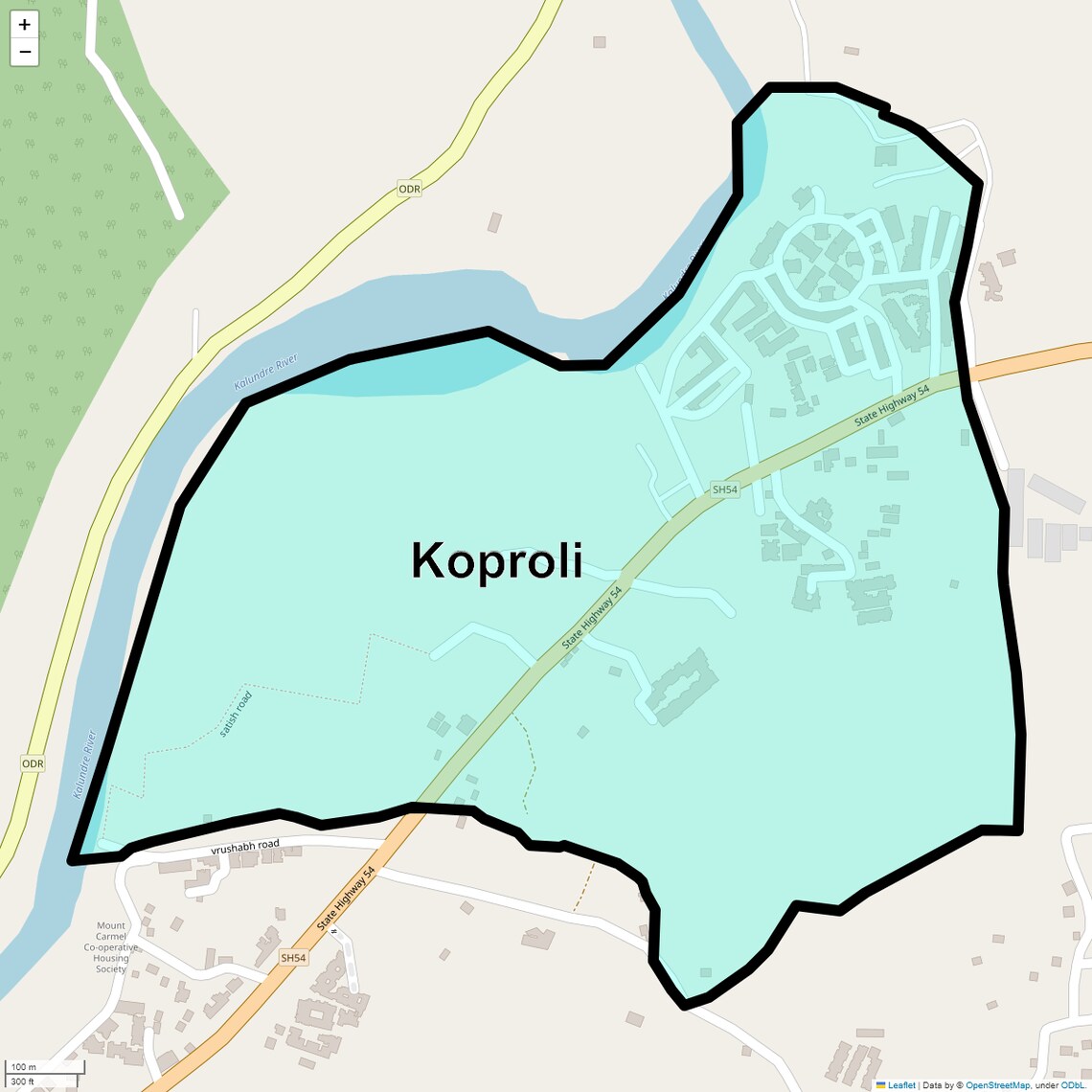Location Map of Koproli, Navi Mumbai