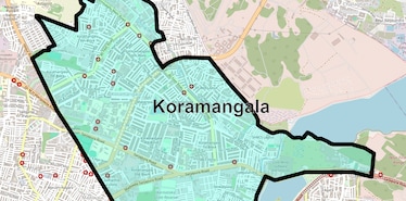 Location Map of Koramangala, Bangalore