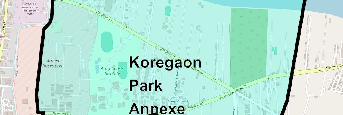 Location Map of Koregaon Park Annexe, Pune