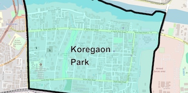 Location Map of Koregaon Park, Pune