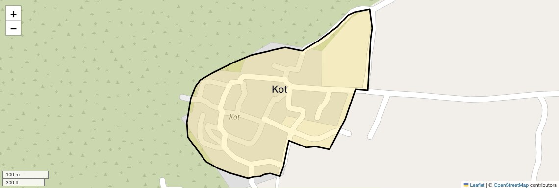 Location Map of Kot, Faridabad