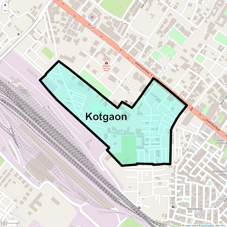 Location Map of Kotgaon