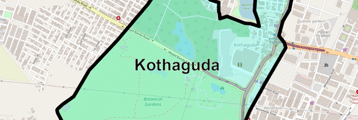 Location Map of Kothaguda, Hyderabad