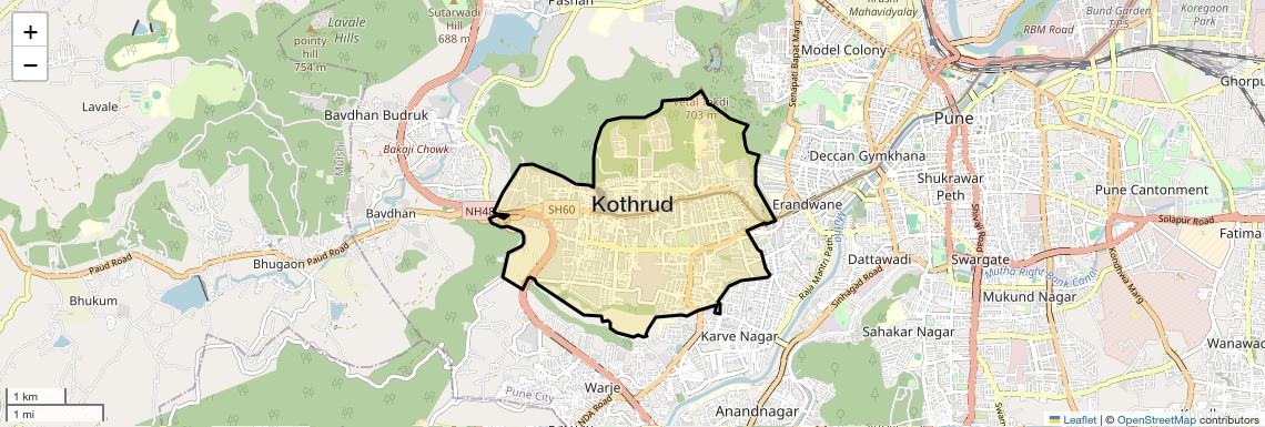 Kothrud Map