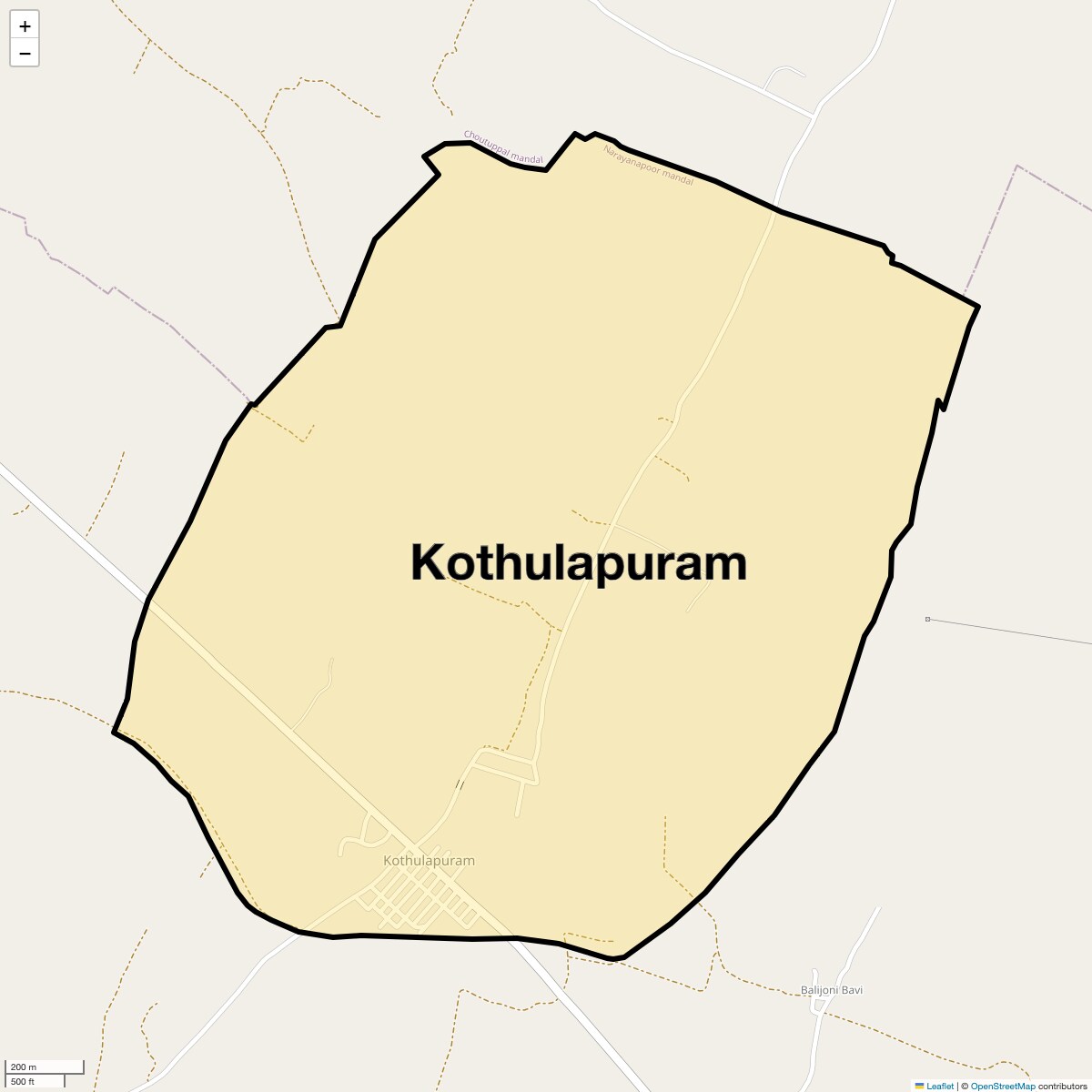 Location Map of Kothulapuram, Hyderabad