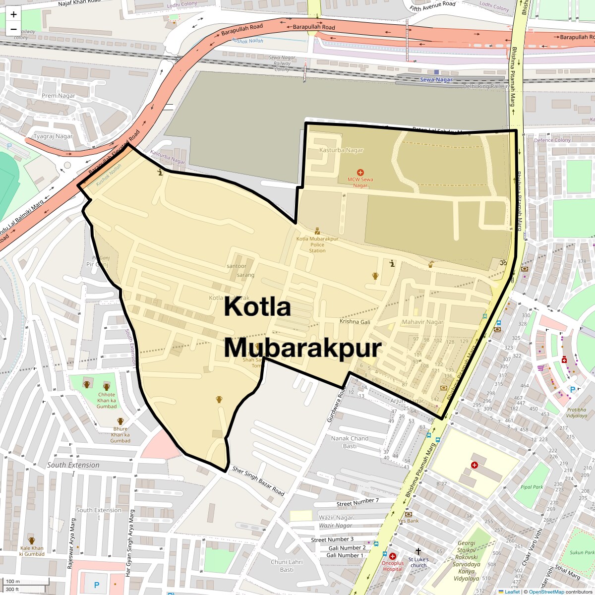 Check Time Travel of Kotla Mubarakpur, Delhi