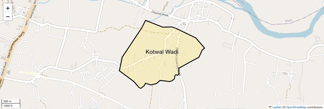 Location Map of Kotwal Wadi, Pune