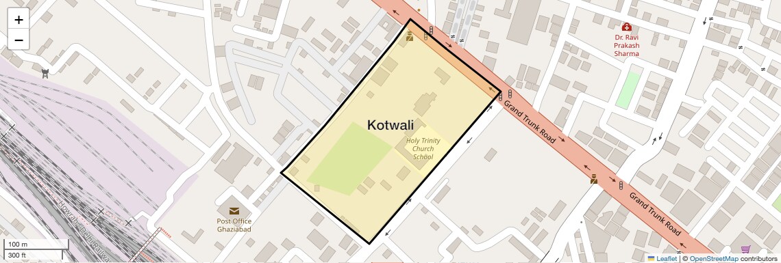 Location Map of Kotwali, Ghaziabad