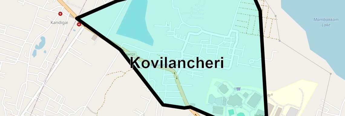 Location Map of Kovilancheri, Chennai