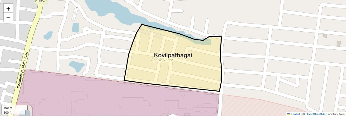Location Map of Kovilpathagai, Chennai