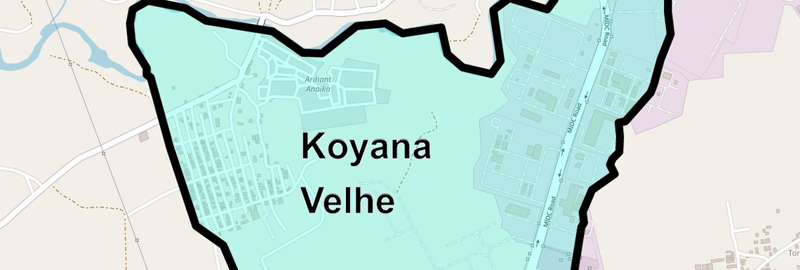 Location Map of Koyana Velhe, Navi Mumbai