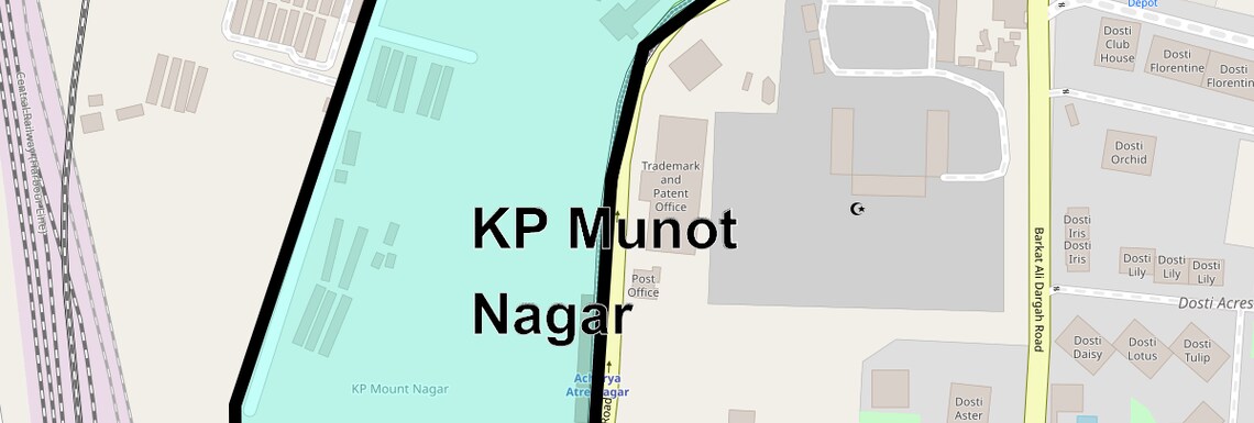 Location Map of Kp Munot Nagar, Mumbai