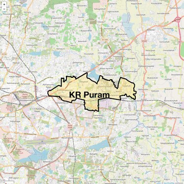 Location Map of KR Puram, Bangalore