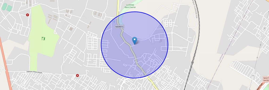 Location Map of Kranti Line Road, Lucknow