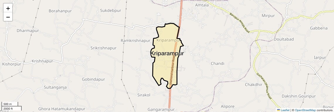 Location Map of Kriparampur, Kolkata