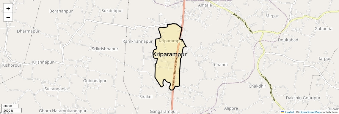 Location Map of Kriparampur, Kolkata