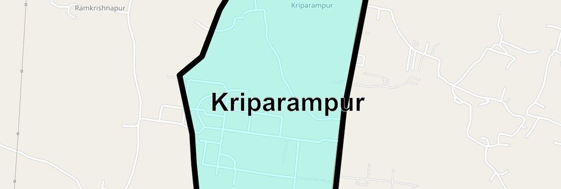 Location Map of Kriparampur, Kolkata