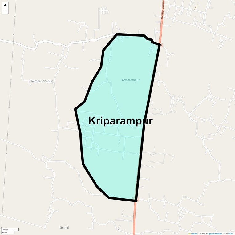 Location Map of Kriparampur