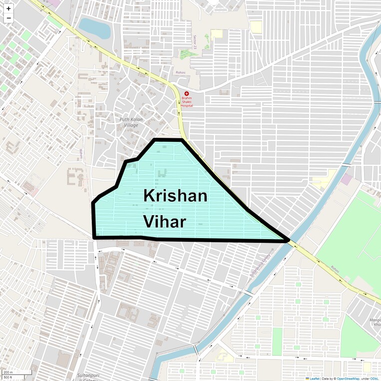 Location Map of Krishan Vihar