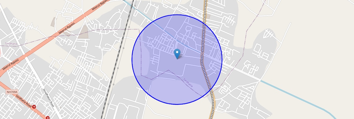 Location Map of Krishana Nagar, Meerut