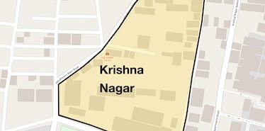 Location Map of Krishna Nagar, Bangalore