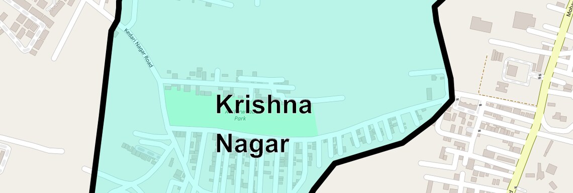 Location Map of Krishna Nagar, Pune