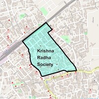 Krishna Radha Society Map