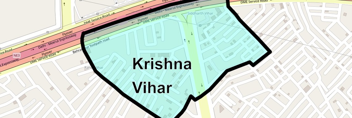 Location Map of Krishna Vihar, Ghaziabad