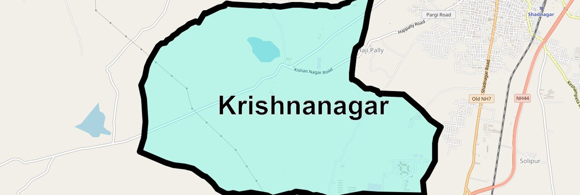 Location Map of Krishnanagar, Hyderabad