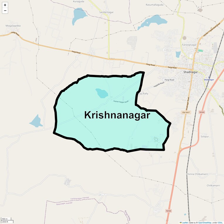 Location Map of Krishnanagar