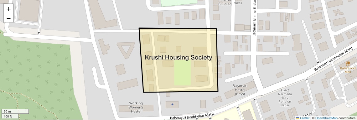 Location Map of Krushi Housing Society, Pune