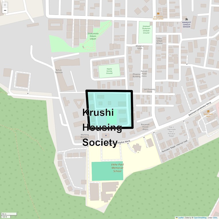Location Map of Krushi Housing Society