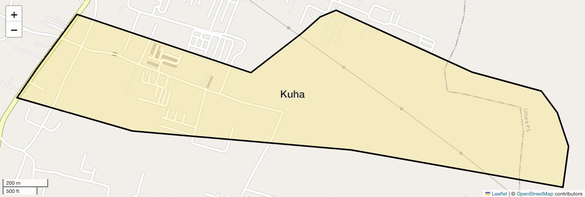 Location Map of Kuha, Bhubaneswar