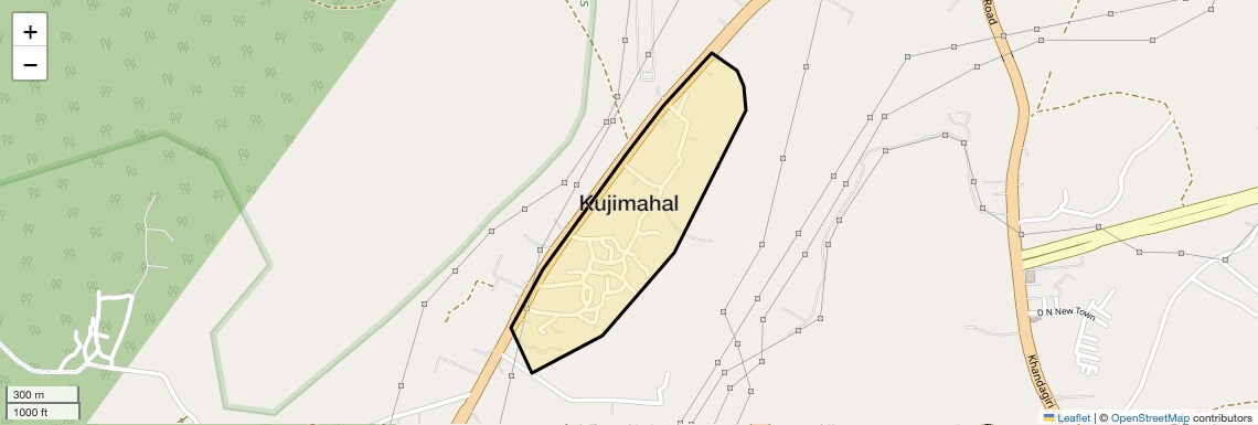 Location Map of Kujimahal, Bhubaneswar