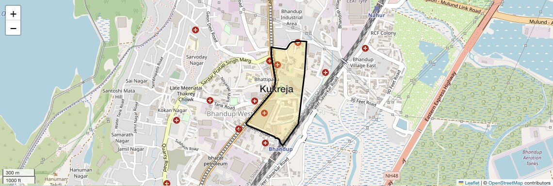 Location Map of Kukreja, Mumbai