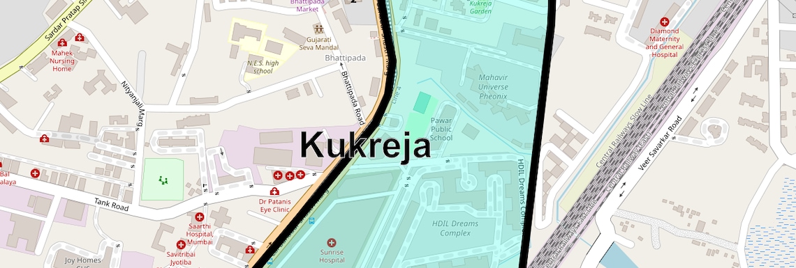 Location Map of Kukreja, Mumbai